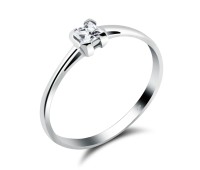 Silver Ring Square Stone 3 mm CSR-152-3